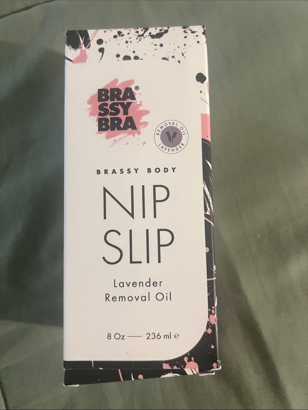 Brassy Body Nip Slip Lavender Removal Oil — Pink/Black